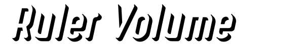 Ruler Volume font preview